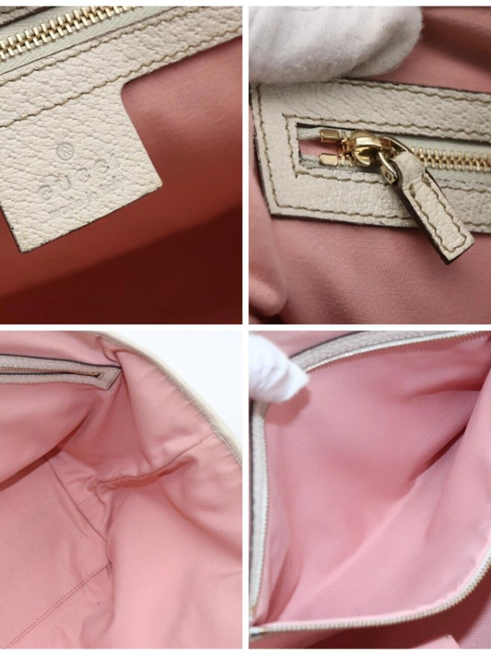 GUCCI GG Canvas Sherry Line Tote Bag Pink Gold - Picture 15 of 16